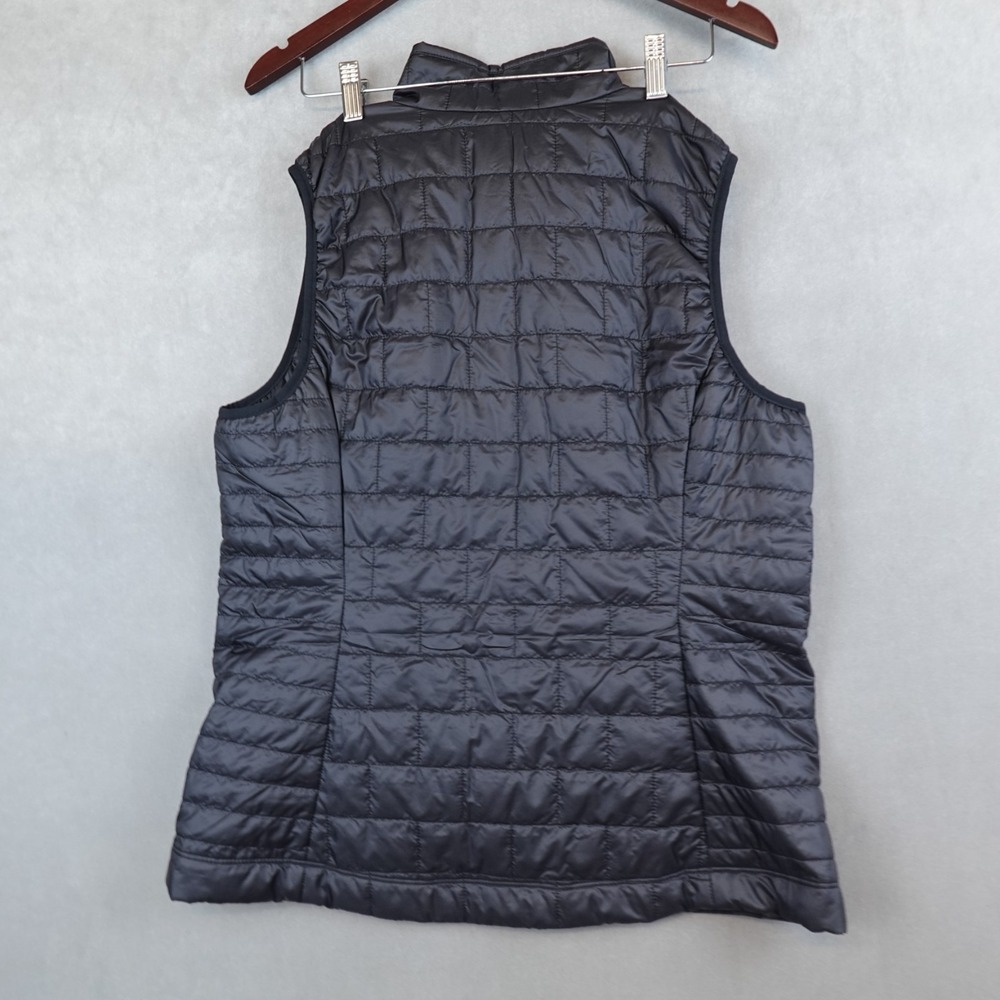 PATAGONIA Nanopuff Puffer Vest Top Womens Large Black Full Zip Primaloft Logo - Picture 8 of 9